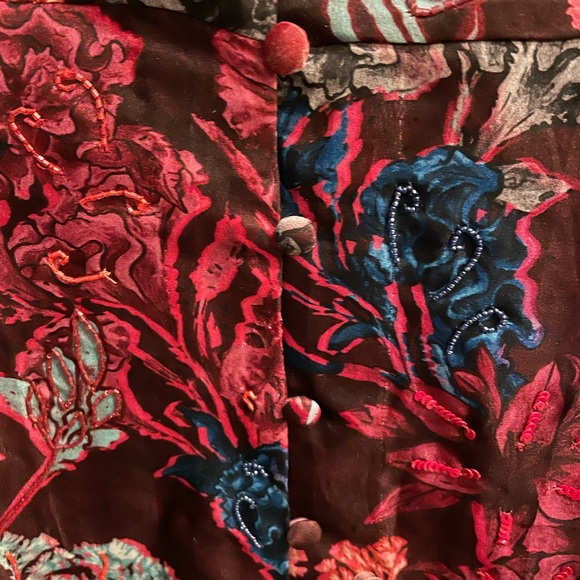 NWT silk La Fuori maxi dress. Hand beaded. Size M (fits US 6) - Picture 5 of 8